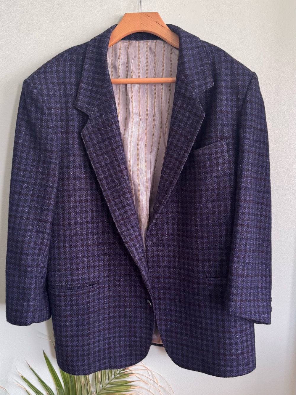 United Colors Of Benetton Navy Houndstooth Sport Coat